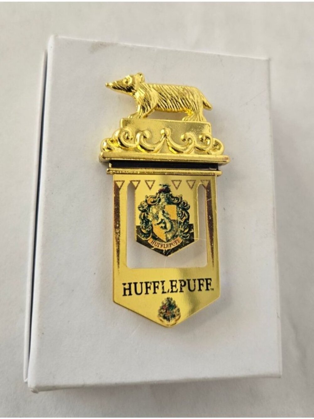 Harry Potter Hufflepuff Gold Tone Bookmark